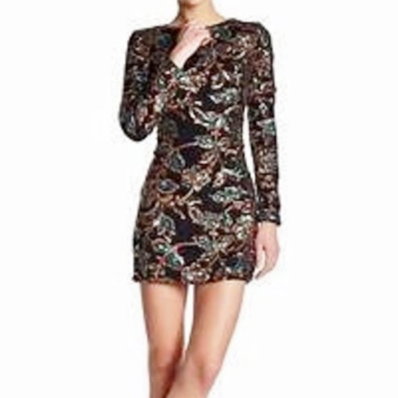 Dress the Population Dresses & Skirts - Dress the Population Naomi Sequin Lace Mini Dress